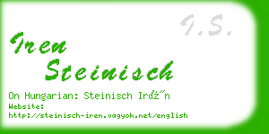 iren steinisch business card